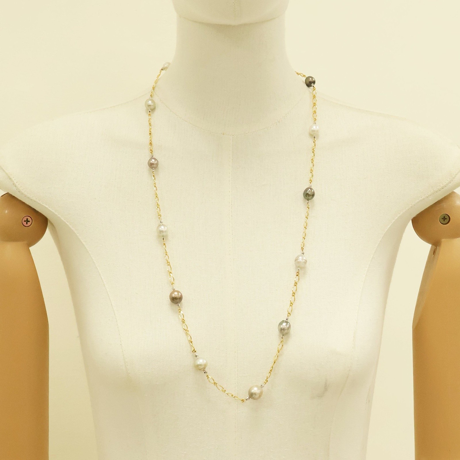 JEWELRY Pearl Pendant Necklace 18K Yellow Gold