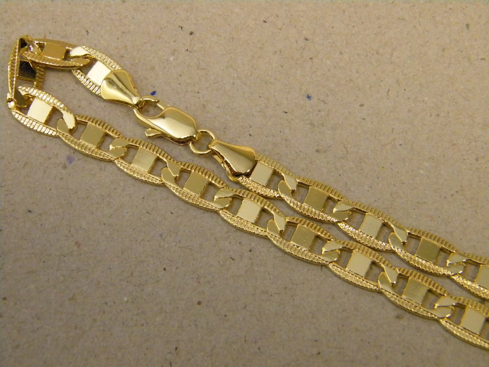 Lady’s Girl Valentino Necklace Chain Yellow Gold Plated 20in Inch Long 5mm Wide