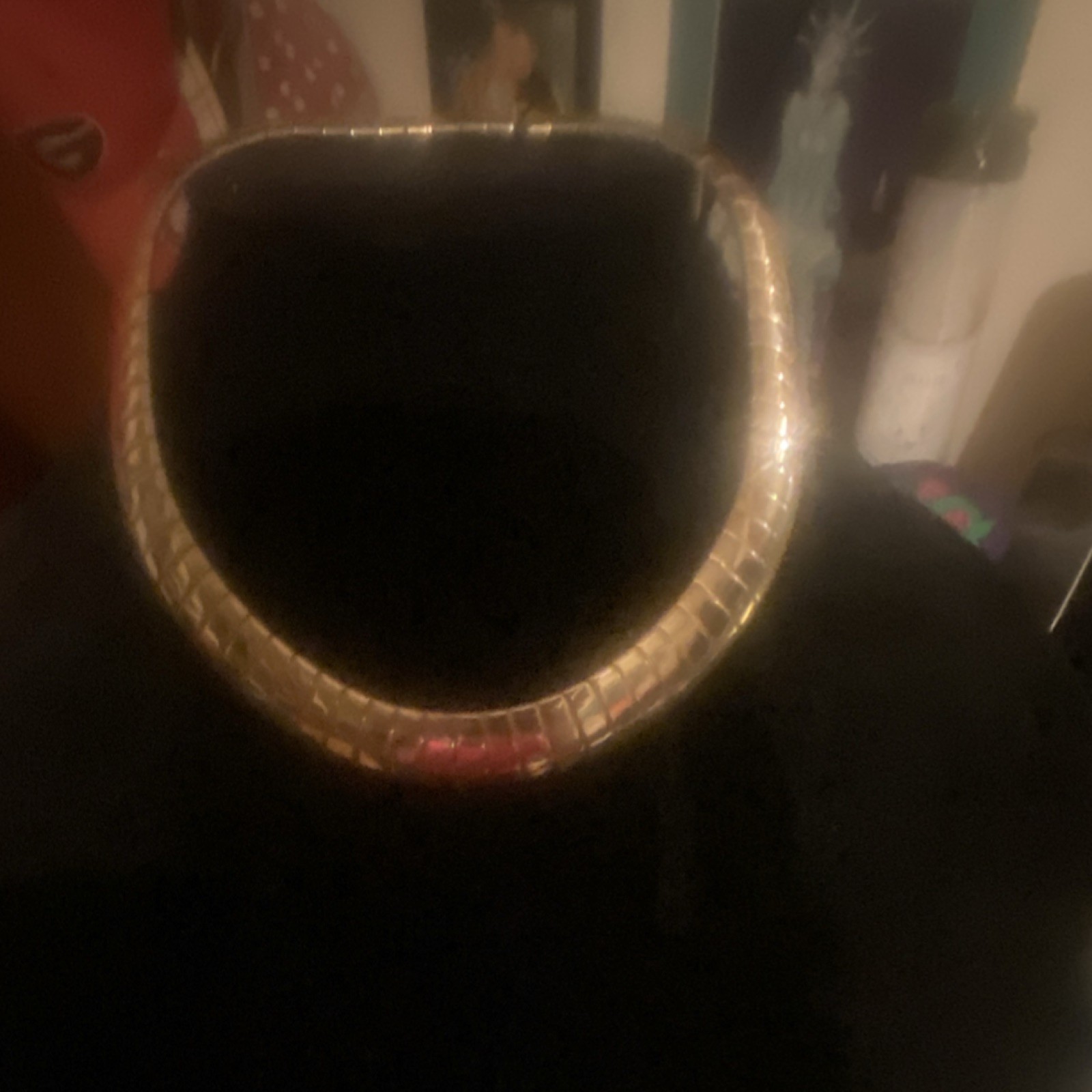 Gold Tone Collar Style Necklace Fashion Jewelry No Stone Undated Era 0 Gemstones