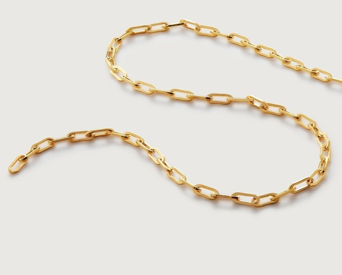 Dainty paper clip chain necklace Waterproof Gold chain Necklace Pretty layering