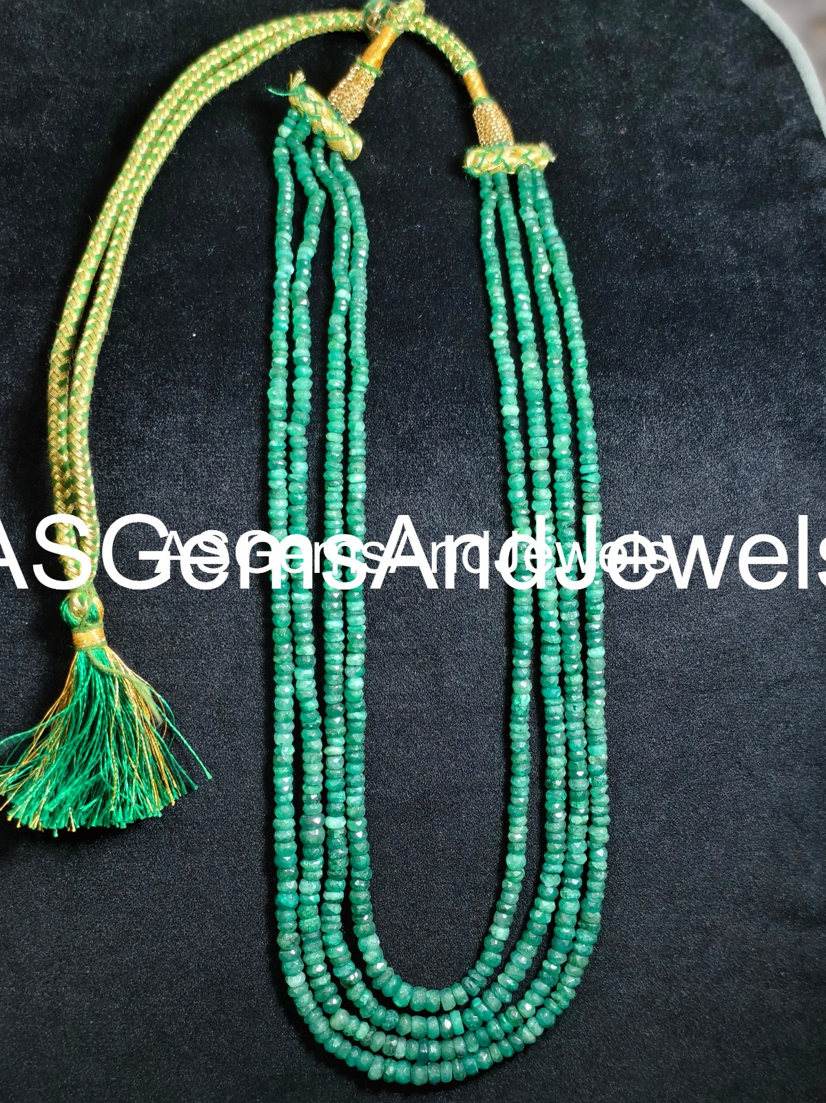 Natural Green Beryl Gemstone Faceted Rondelle Beads Necklace Size 2-4 mm