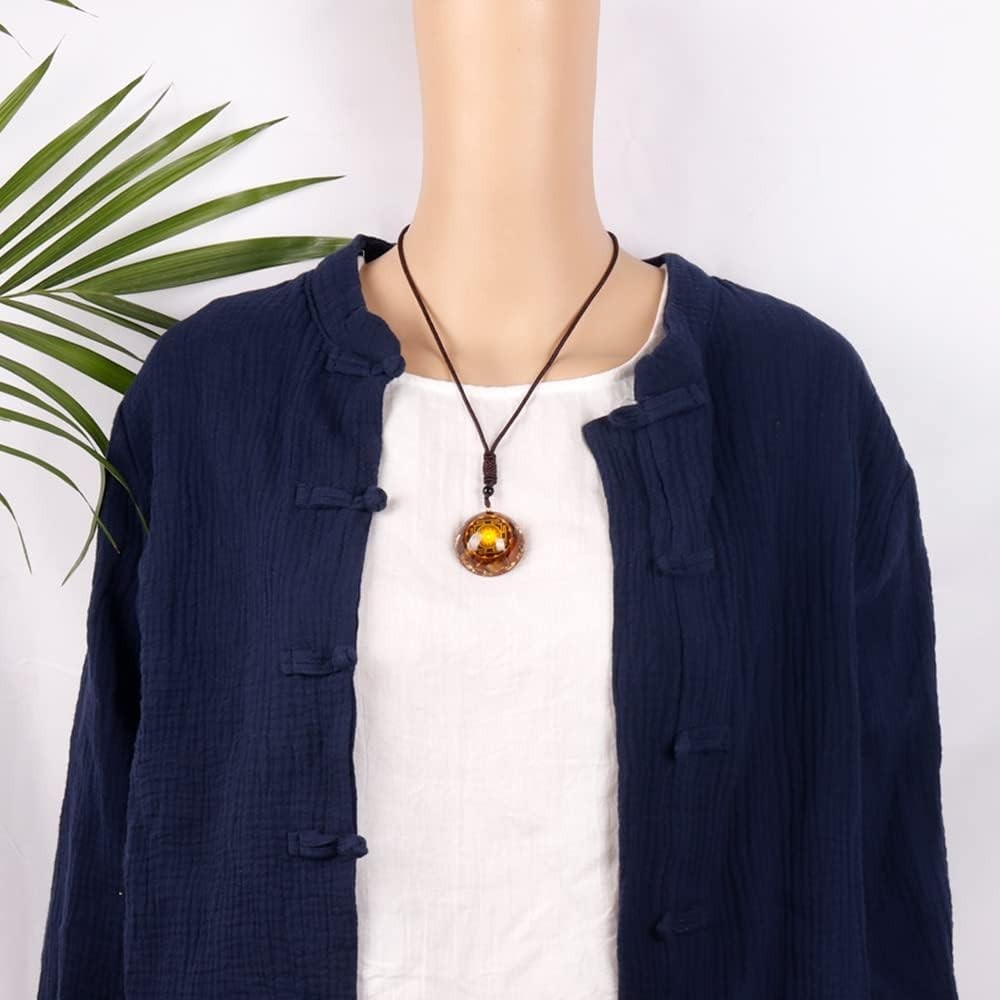 Artisan-crafted Sri Yantra Tiger Eye Pendant – Grounding Energy for Daily Wear