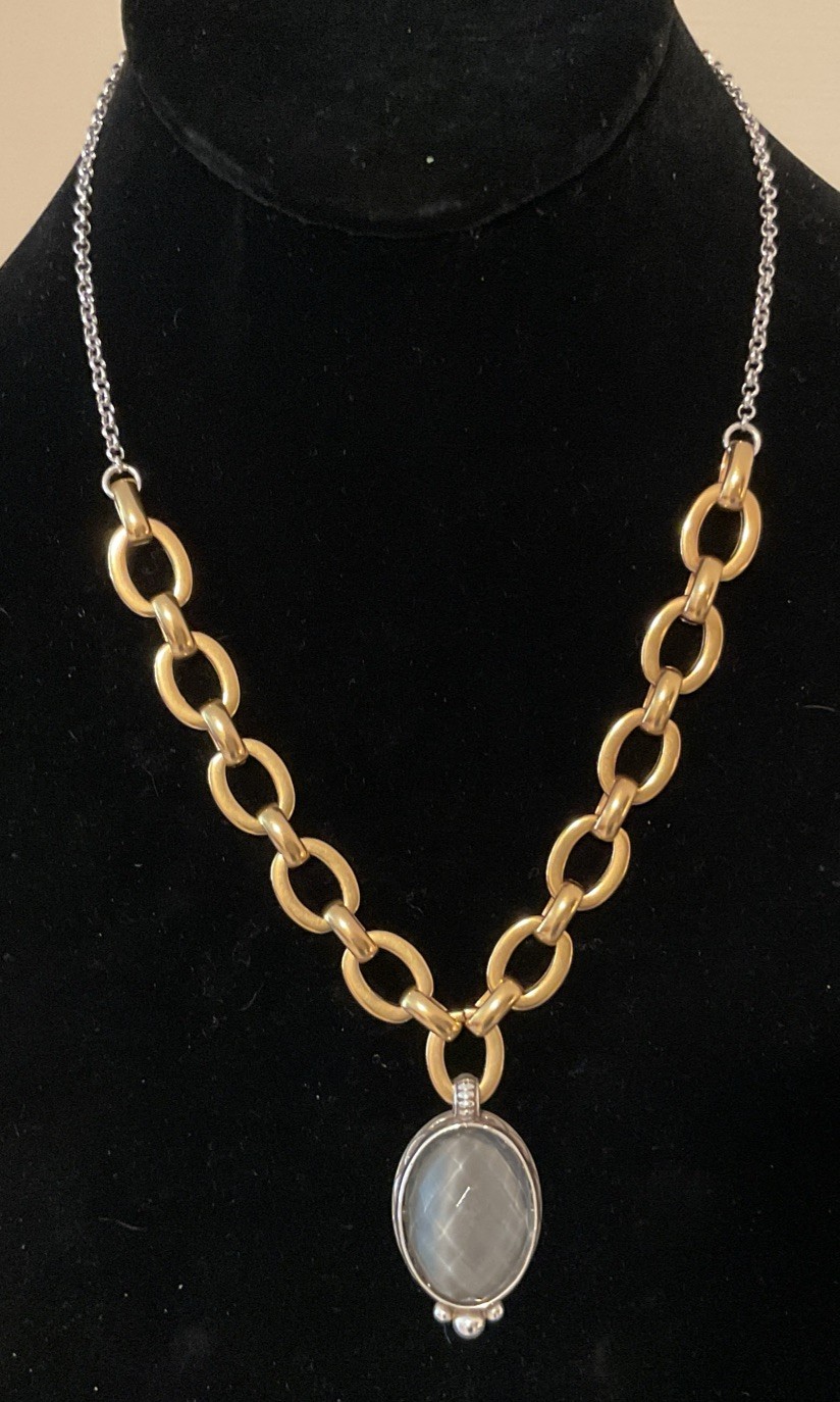 ELEGANT BRIGHTON NWT SOL E LUNA GOLDEN MOON GERMAN GLASS SHORT NECKLACE RP$138