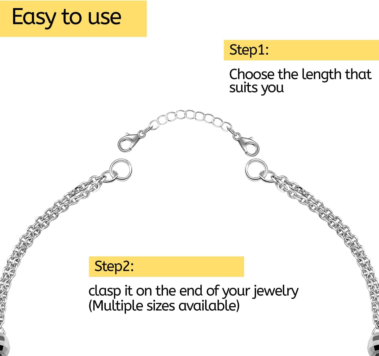 30Pcs Chain Extenders for Necklace, Necklace Extenders for Women Girls Bracelet