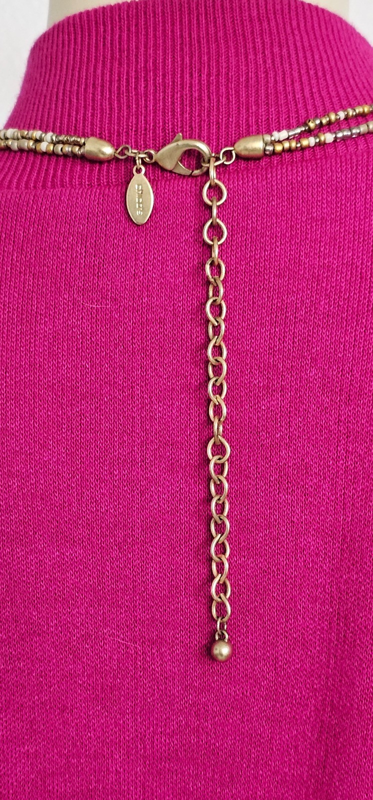 2 CHICOS NECKLACES MULTICOLOR BEADS EXCELLENT CONDITION 19 INCH. One price.