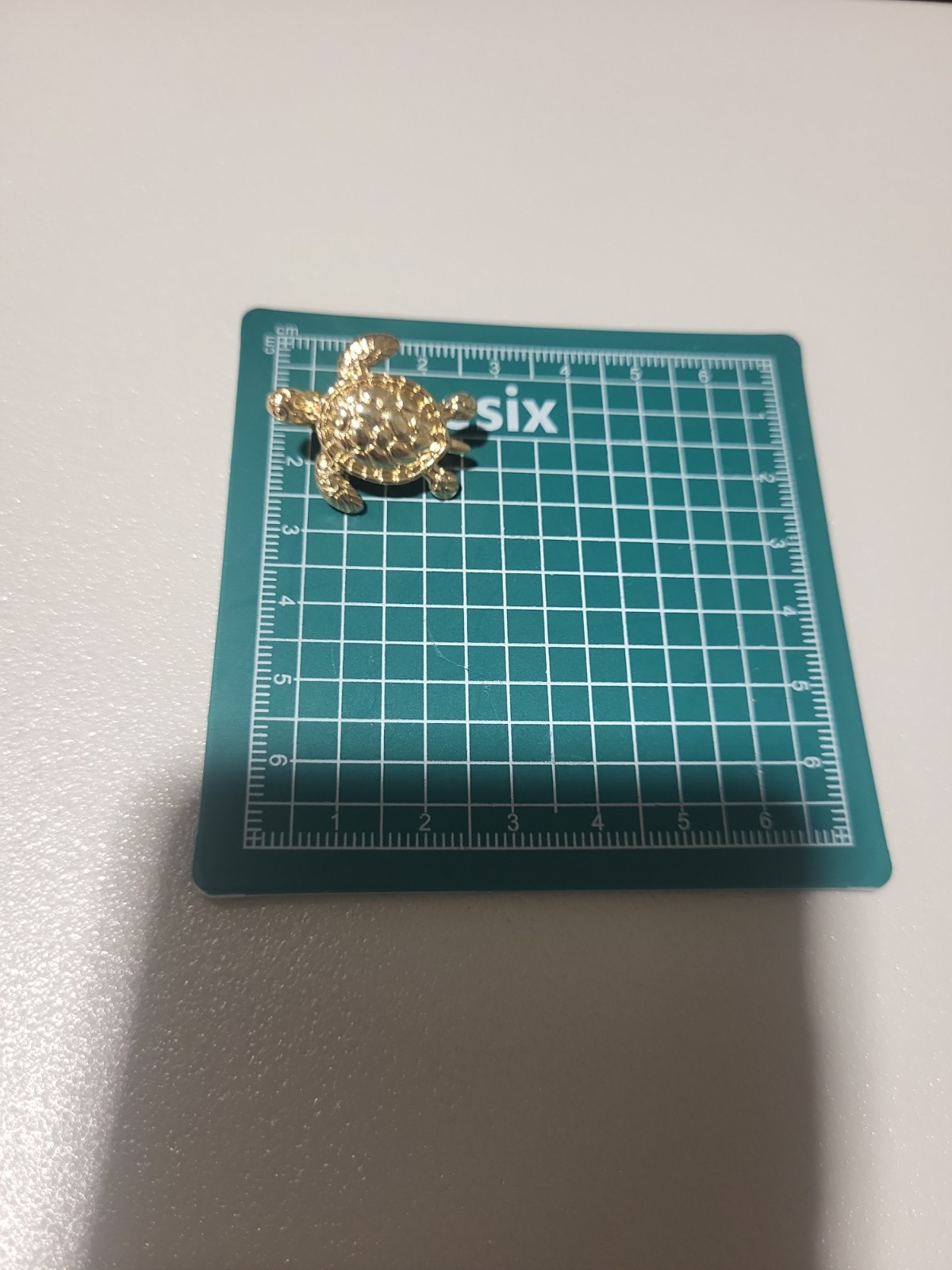 Gold Tone Turtle Stud Earrings 2.5cm