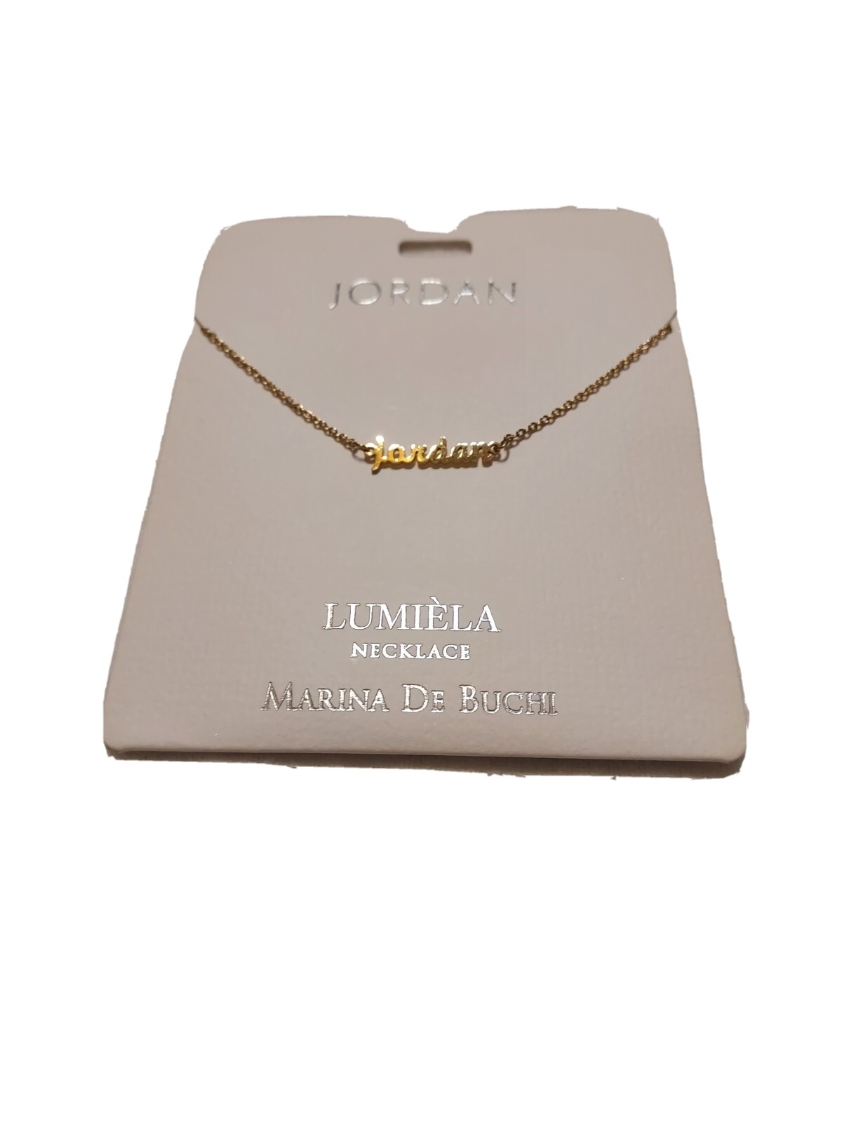 New Lumiela “Jordan” Personalized Necklace Nickel Free Gold Color Inspirational
