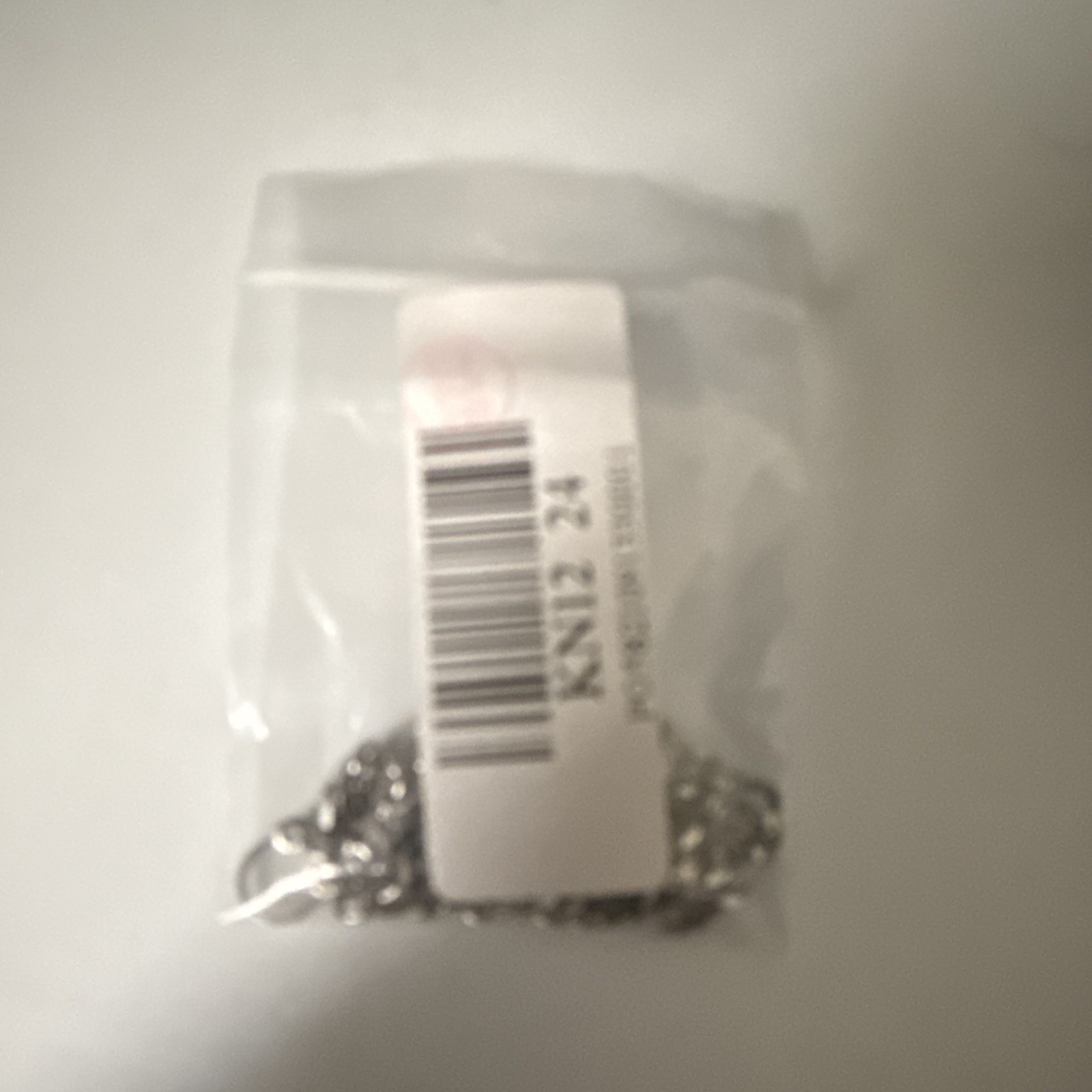 Silver Tone Metal Curb Chain Necklace 24 in, No Stone, Clasp, KN12 24