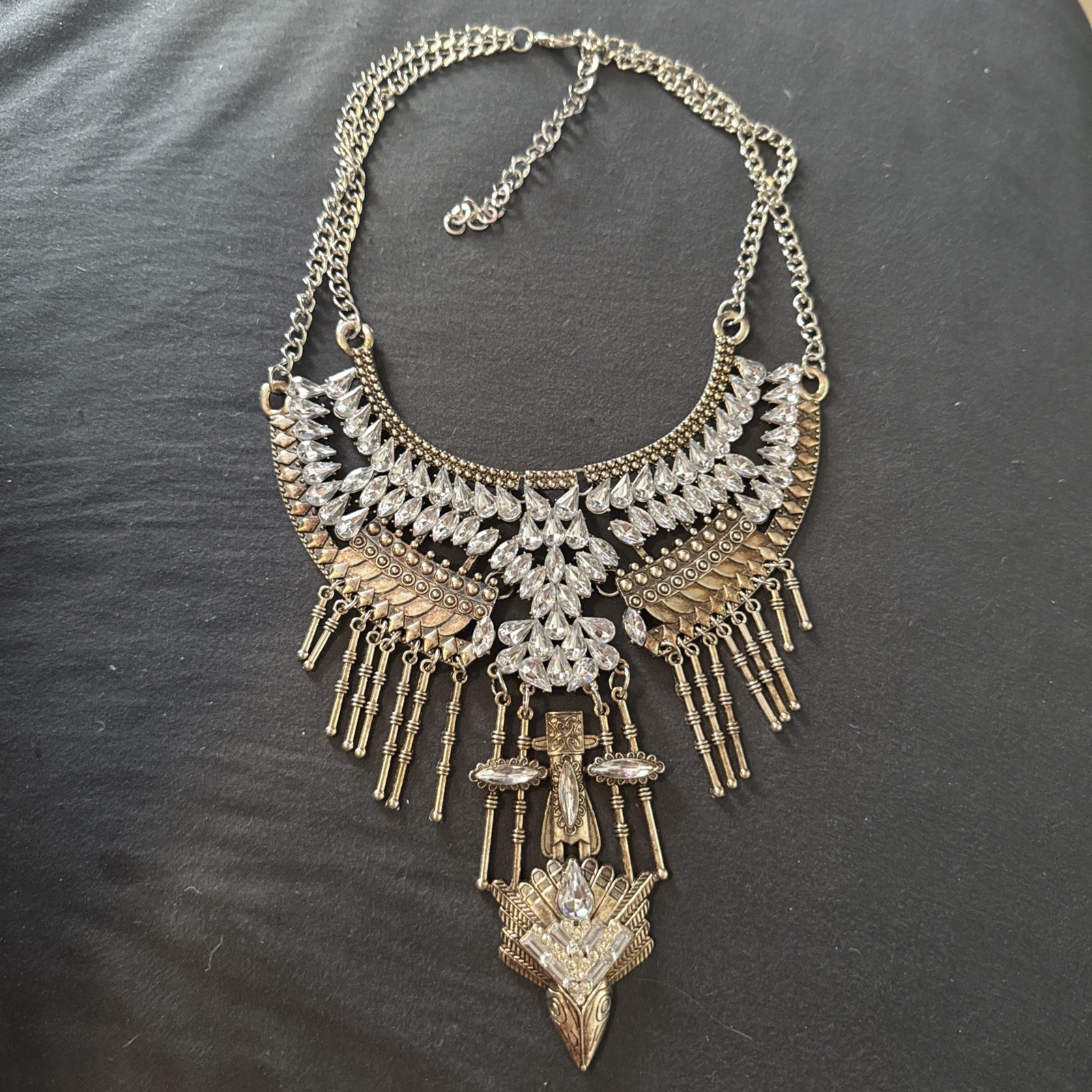 Retro Gypsy Statement Necklace bib-style Ethnic Tribal Bohemian Festival