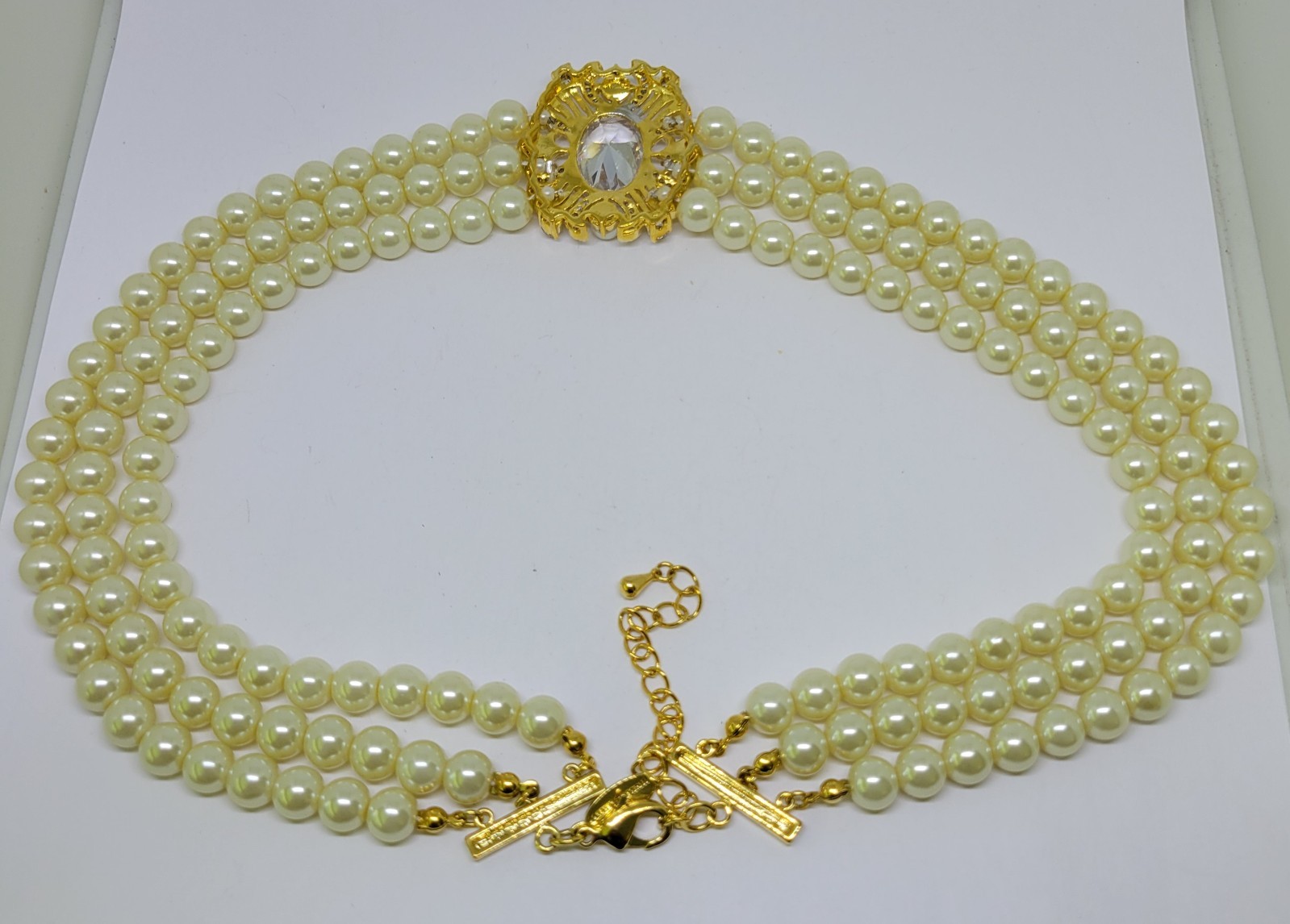 HSN Jewelry Of Legends Stacey Whitmore Multi 3 Strand Pearl Pendant Necklace