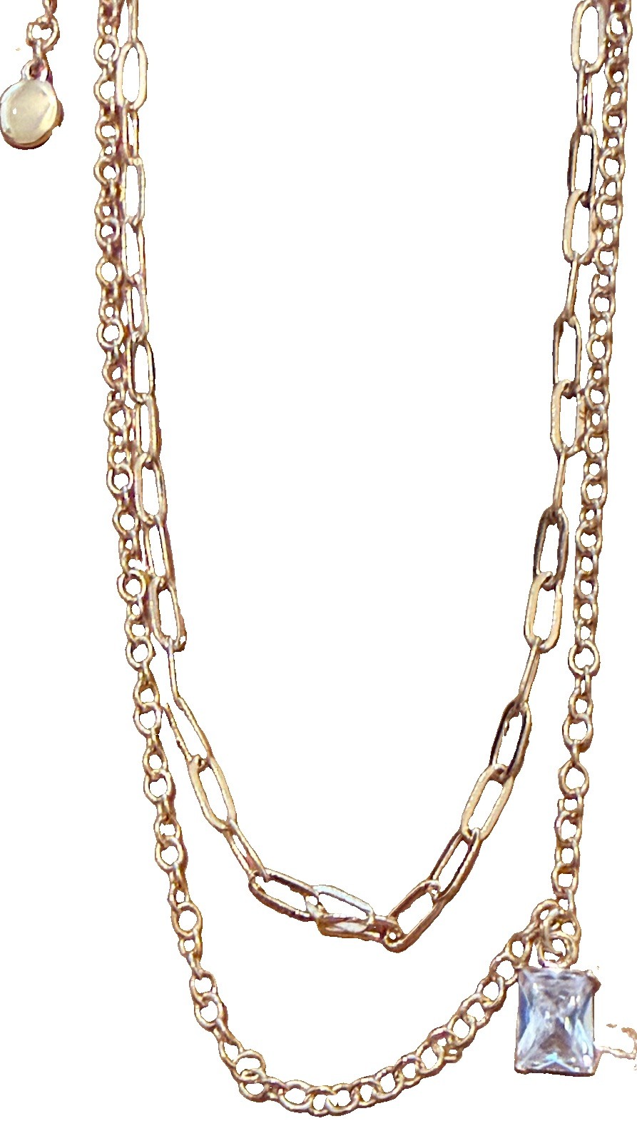 Brass Gold Tone Two Piece Necklace With Pendant NEW & Priced Well