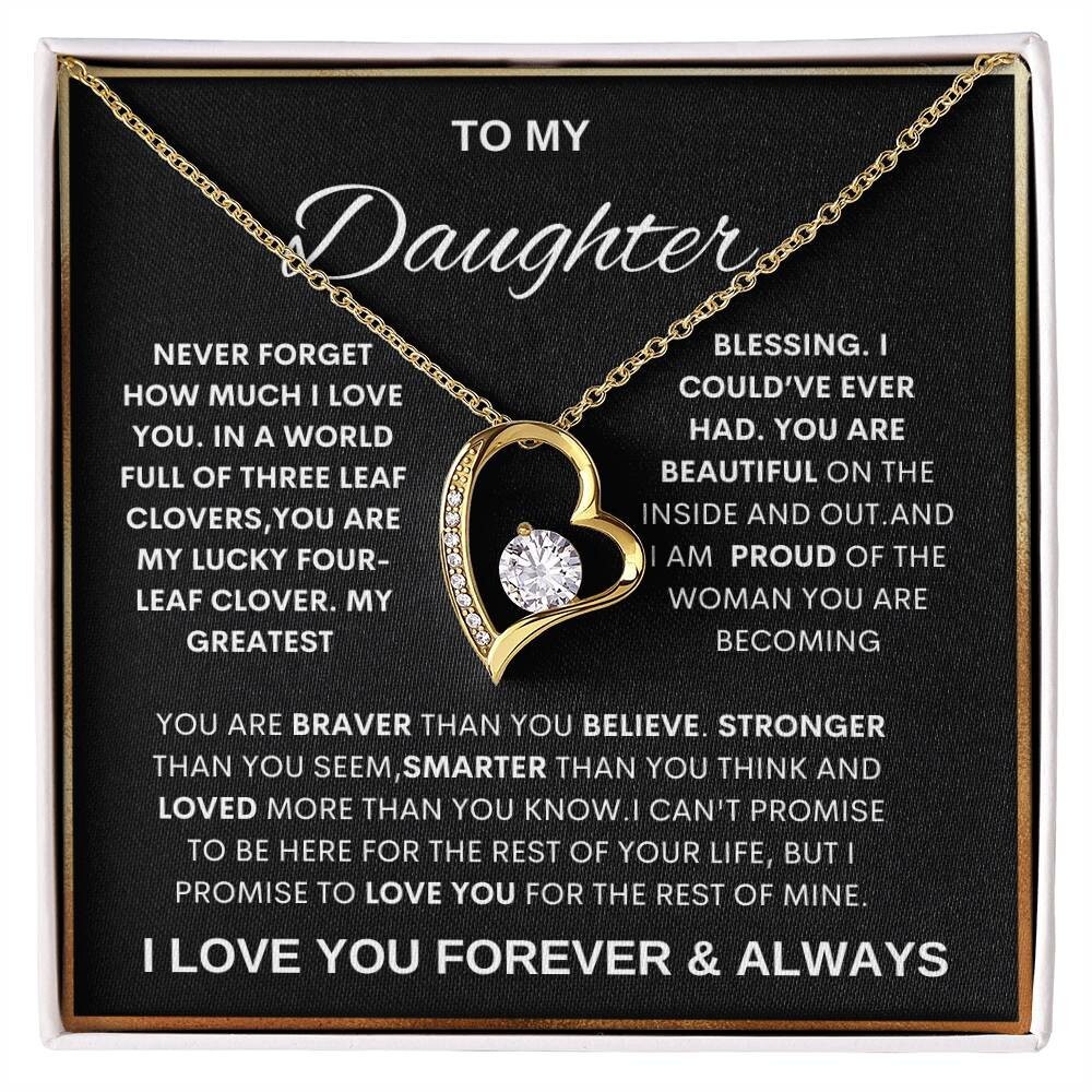 Beautiful Daughter Necklace Gift. Heartfelt specialp cJewelry daughter present