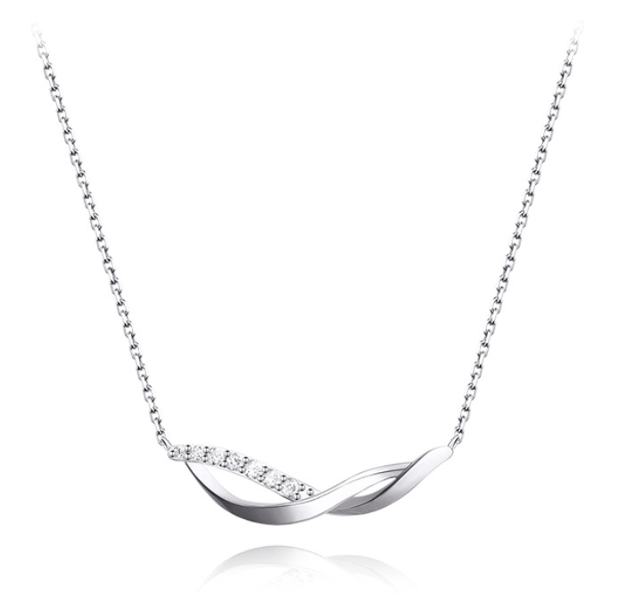 StoneHenge Gyeol Silver Necklace SA25A21P Silver 925 White Gold Plated Cubic Zir
