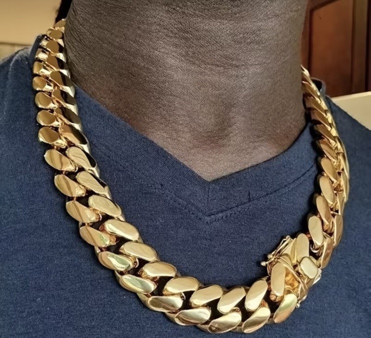 Miami Cuban Link Chain 14k Gold Plated 22mm – 24inch