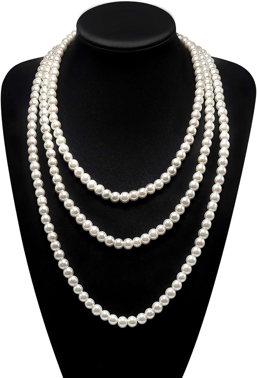 Classic Long Strand Faux Pearl Necklace – Perfect Gift for Special Occasions