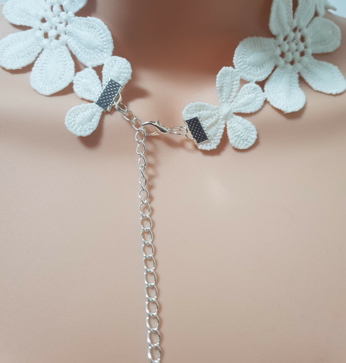 Women Ladies None Crystal Dimonte pearls Necklace Choker Silver Wedding Parties