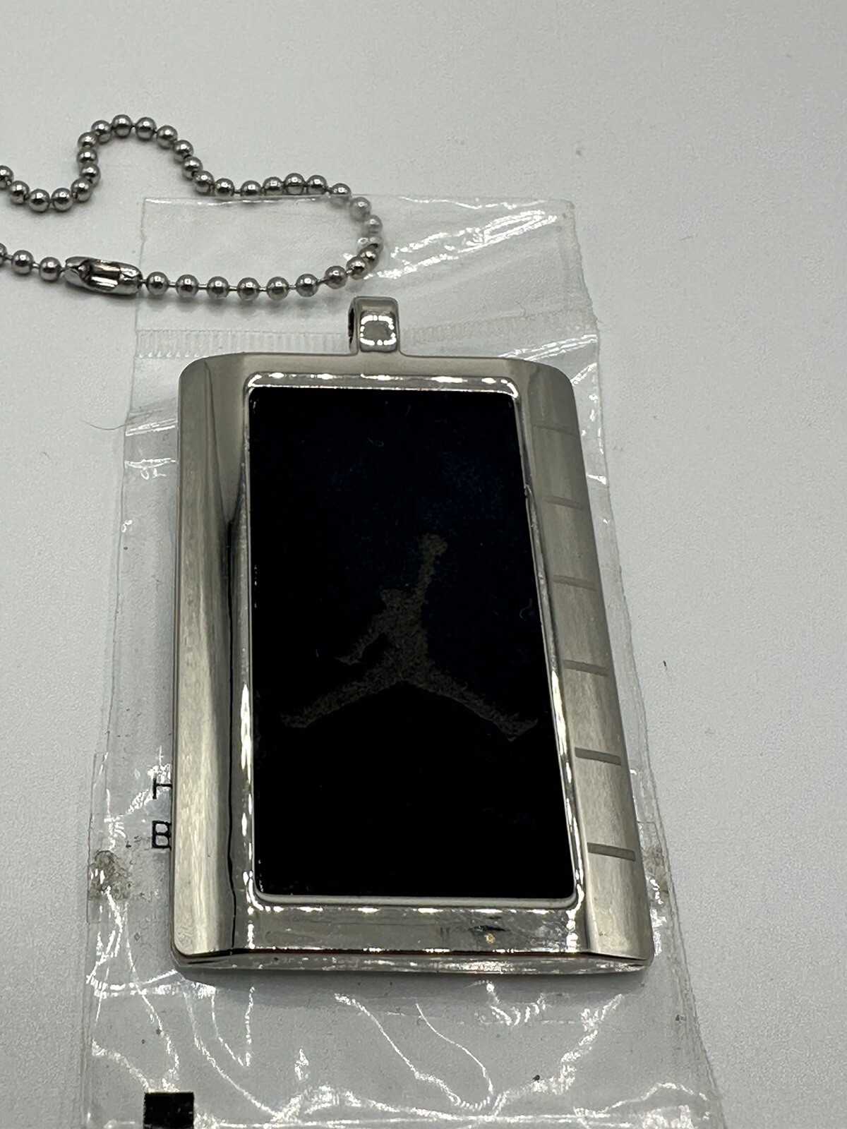 AF-1 Michael Jordan Nike Pendant, Dog Tag, Keychain Metal & Black Jump Man Logo