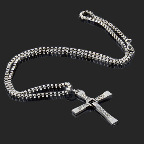 Fast and Furious Movie Dominic Toretto’s Cross CZ Necklace (Pendant + Chain)