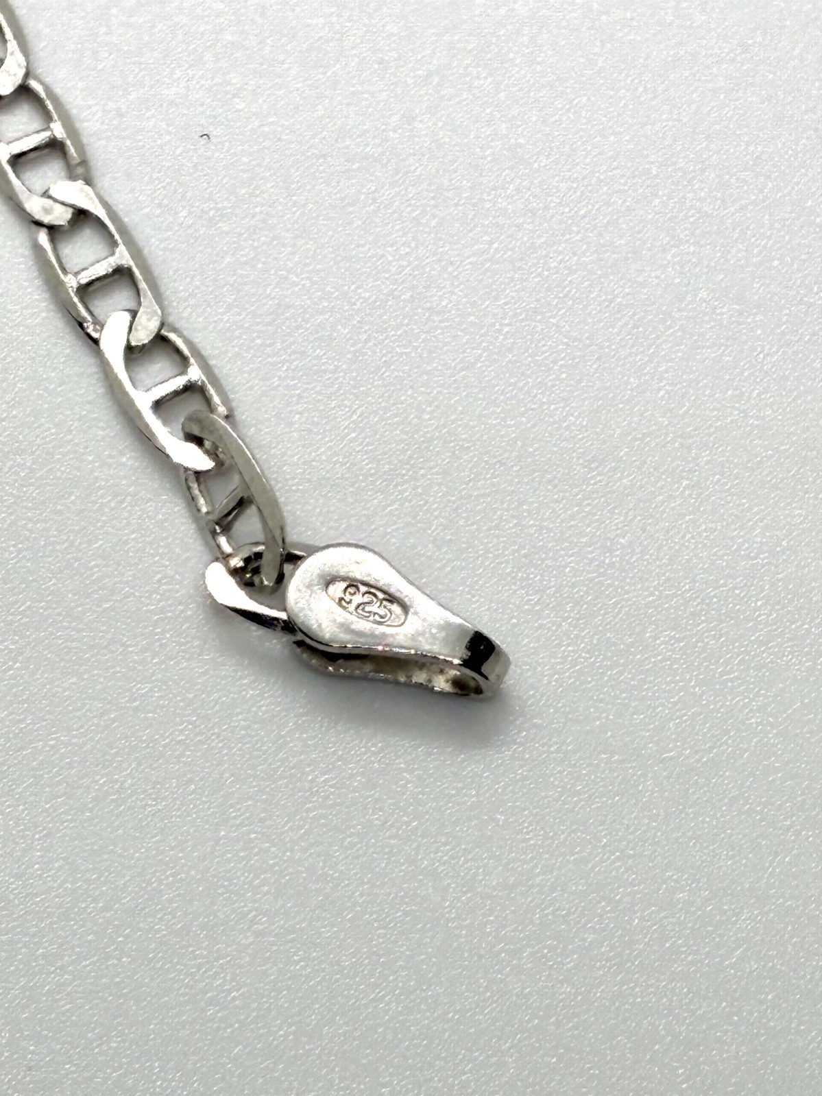 925 Sterling Silver Figaro Mens Chain Necklace .925 Italy – 18 inch, 2mm