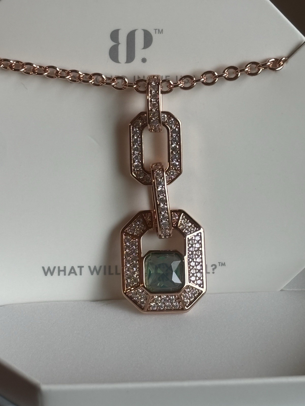 Bomb Party OG “Lush Luxe Life” Rose Gold Plated Lab-Created Green Opal