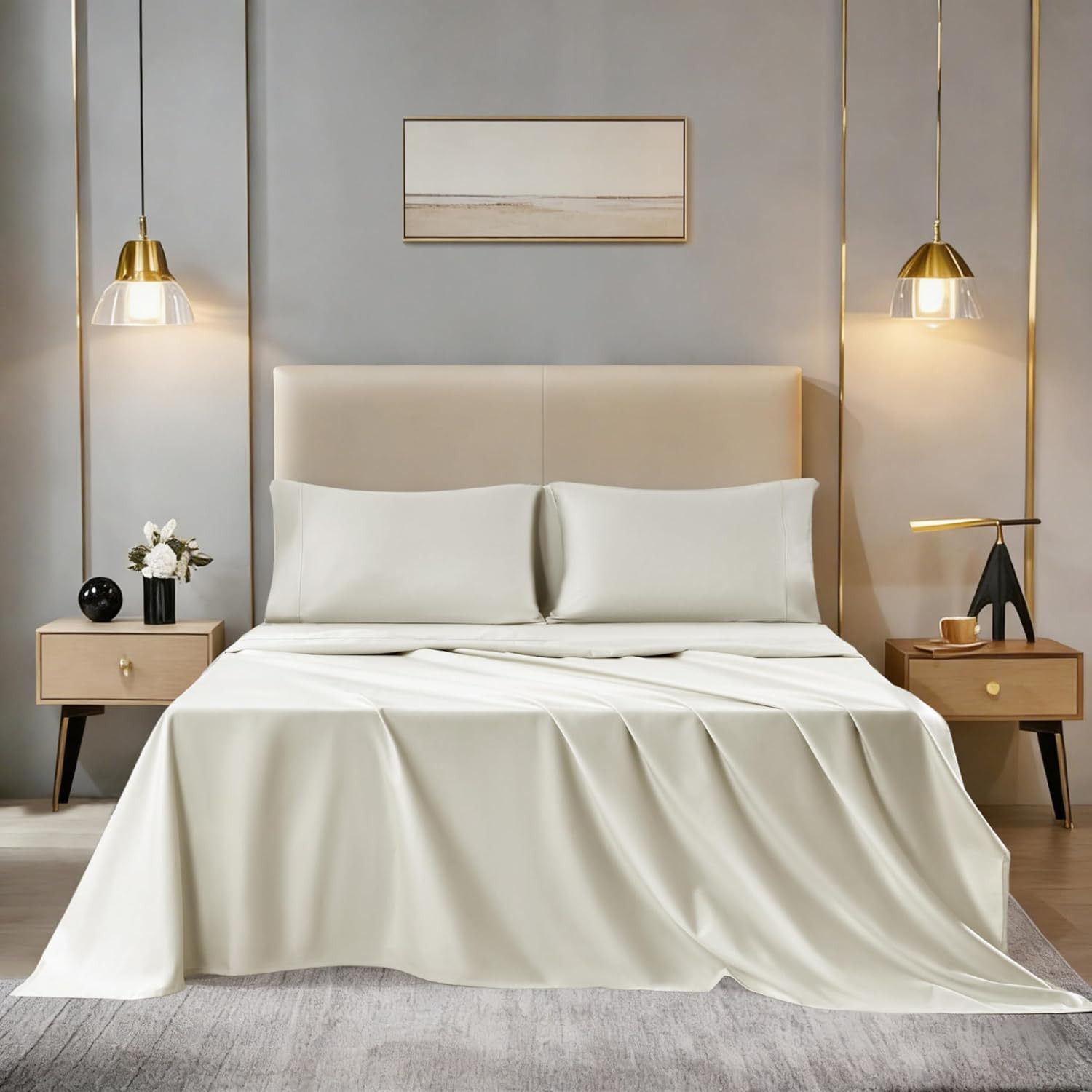 1000 Thread Count Egyptian Cotton Sheets King Size, 100 Percent Cotton Sheets Sa