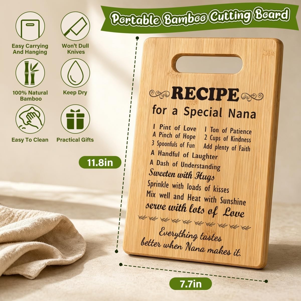 Versatile Eco-Conscious Cutting Board – Best Grandma Gifts for Special Occasions