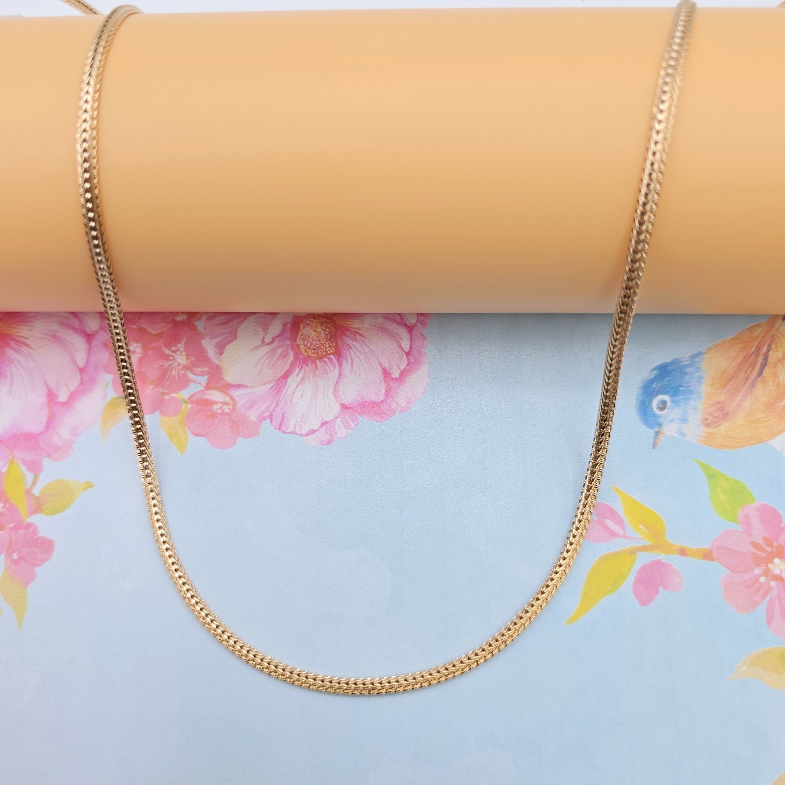 Everyday Wear, XPNL0074 Classic Flat Chain Rose Gold Necklace for Elegant