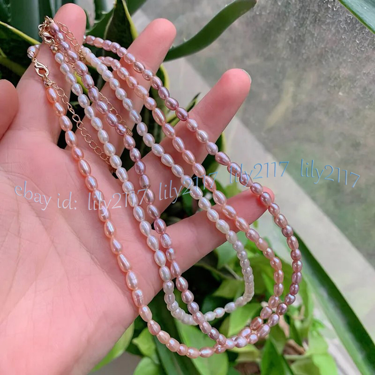 Small 4-5mm Real Natural Multicolor Freshwater Baroque Pearl Necklace 14-48 inch