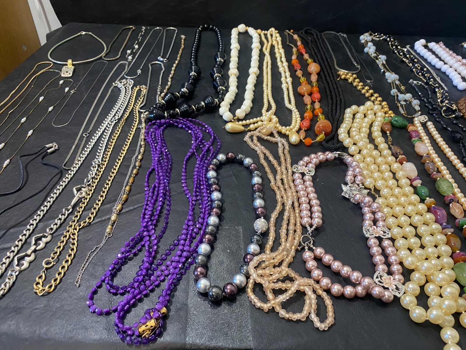 Necklace lot 55 necklaces jewelry pendant beaded chain mixed brands