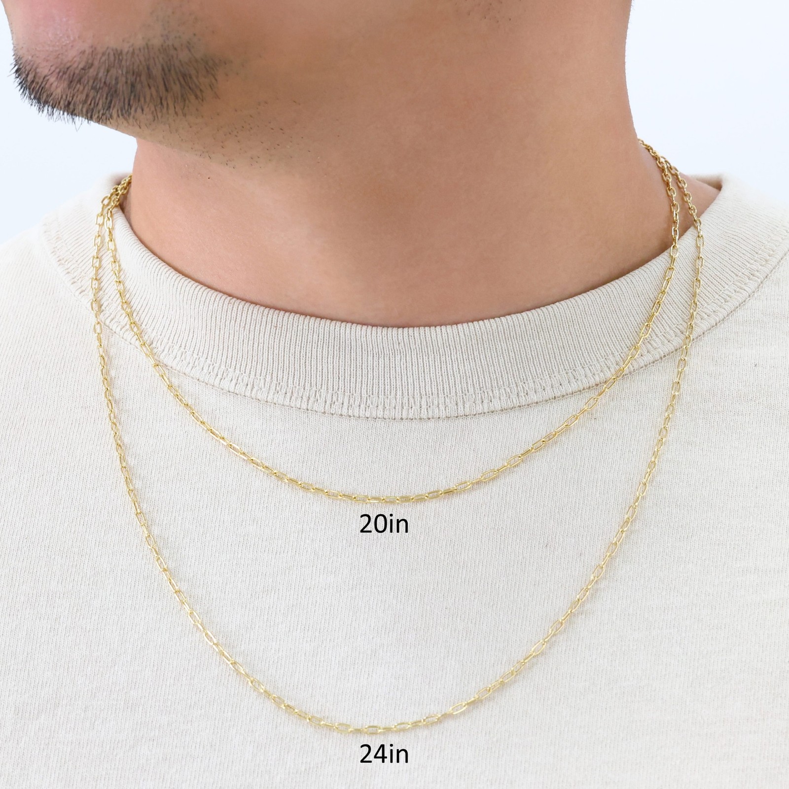 10k Yellow Gold Paperclip 2mm-7mm Chain Cable Rolo Necklace Mens Womens 16″-24″