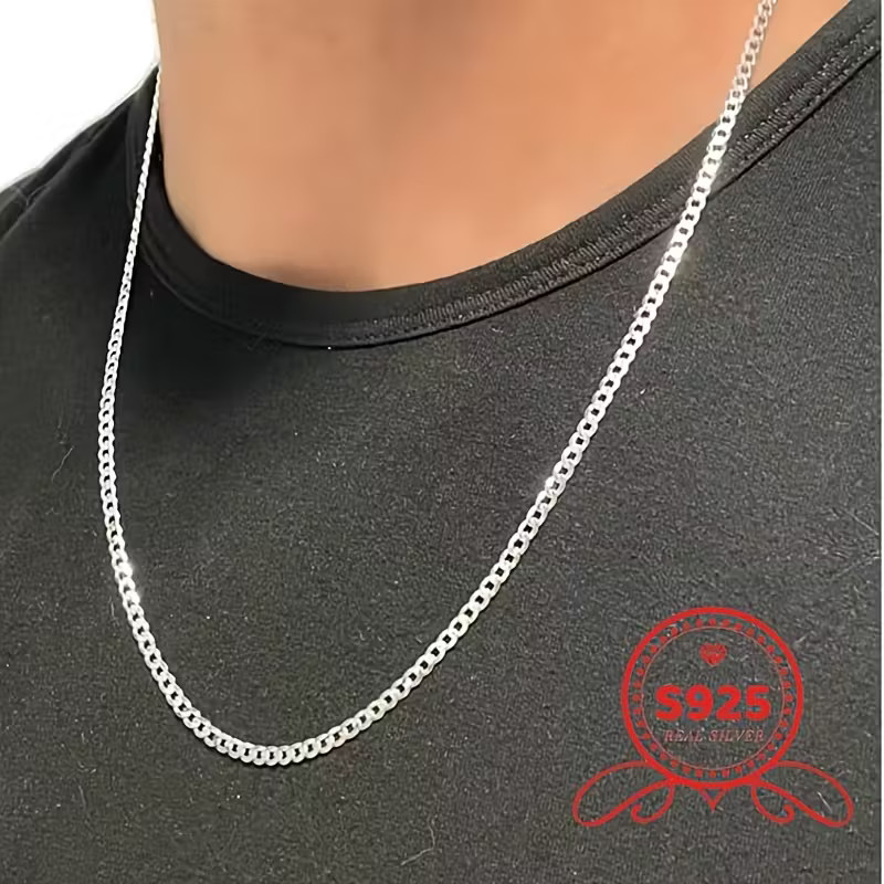 1mm Sterling Silver Link Chain Necklace 18″ Great for Layering or Adding Pendant