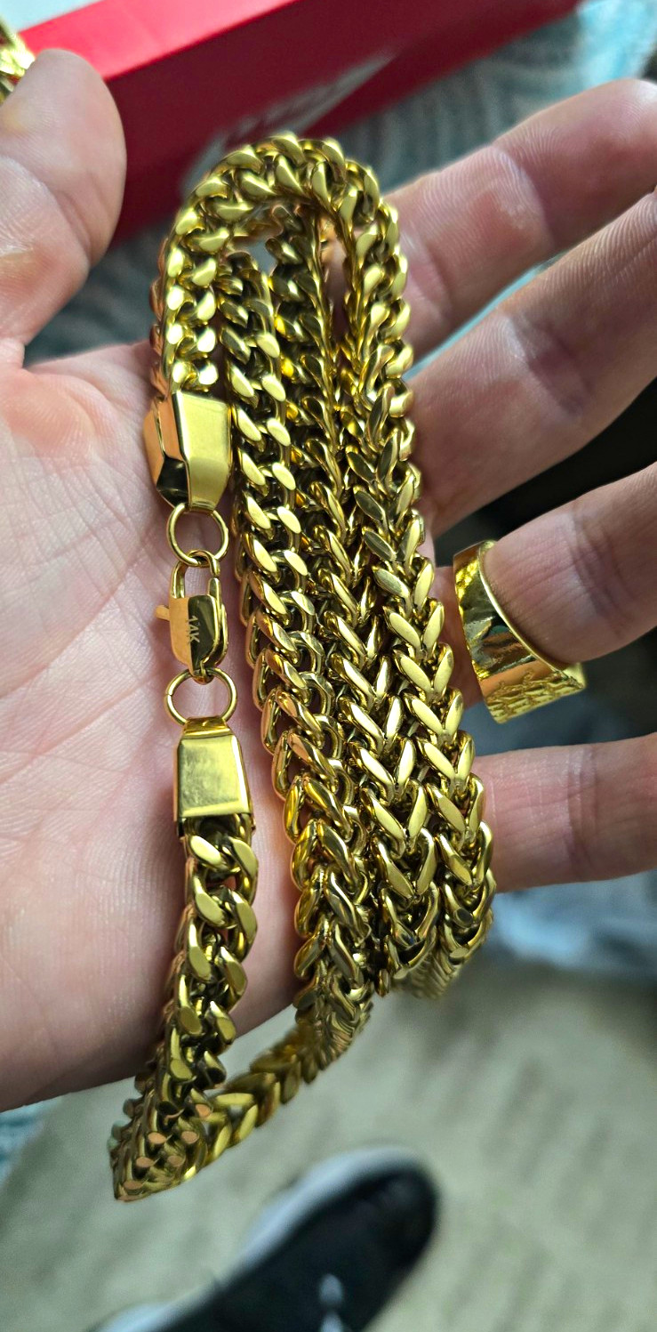14k Gold Filled Franco Chain 30in 8mm