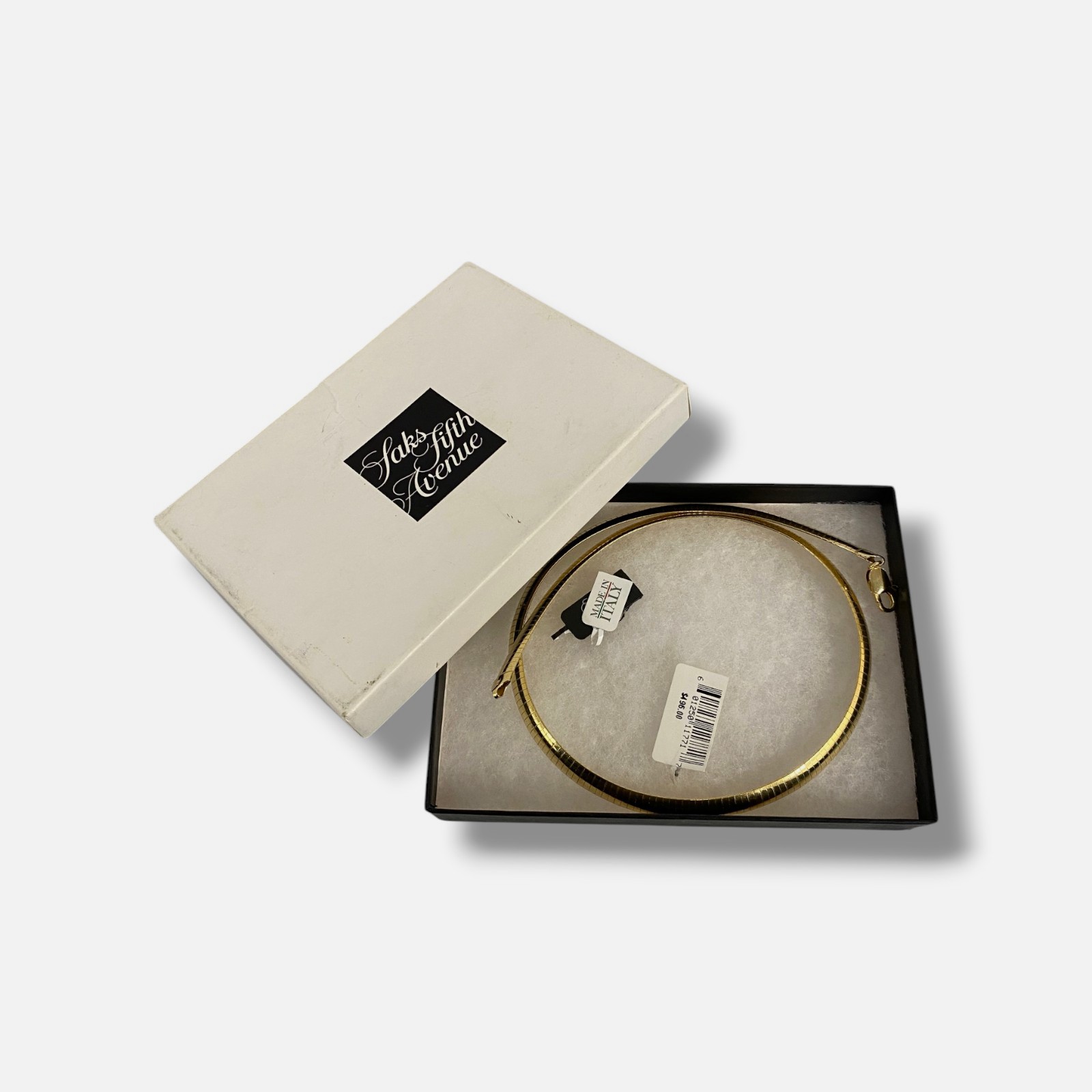 Saks Fifth Avenue Women’s 18K Gold Plated Sterling Silver Omega Chain Necklace