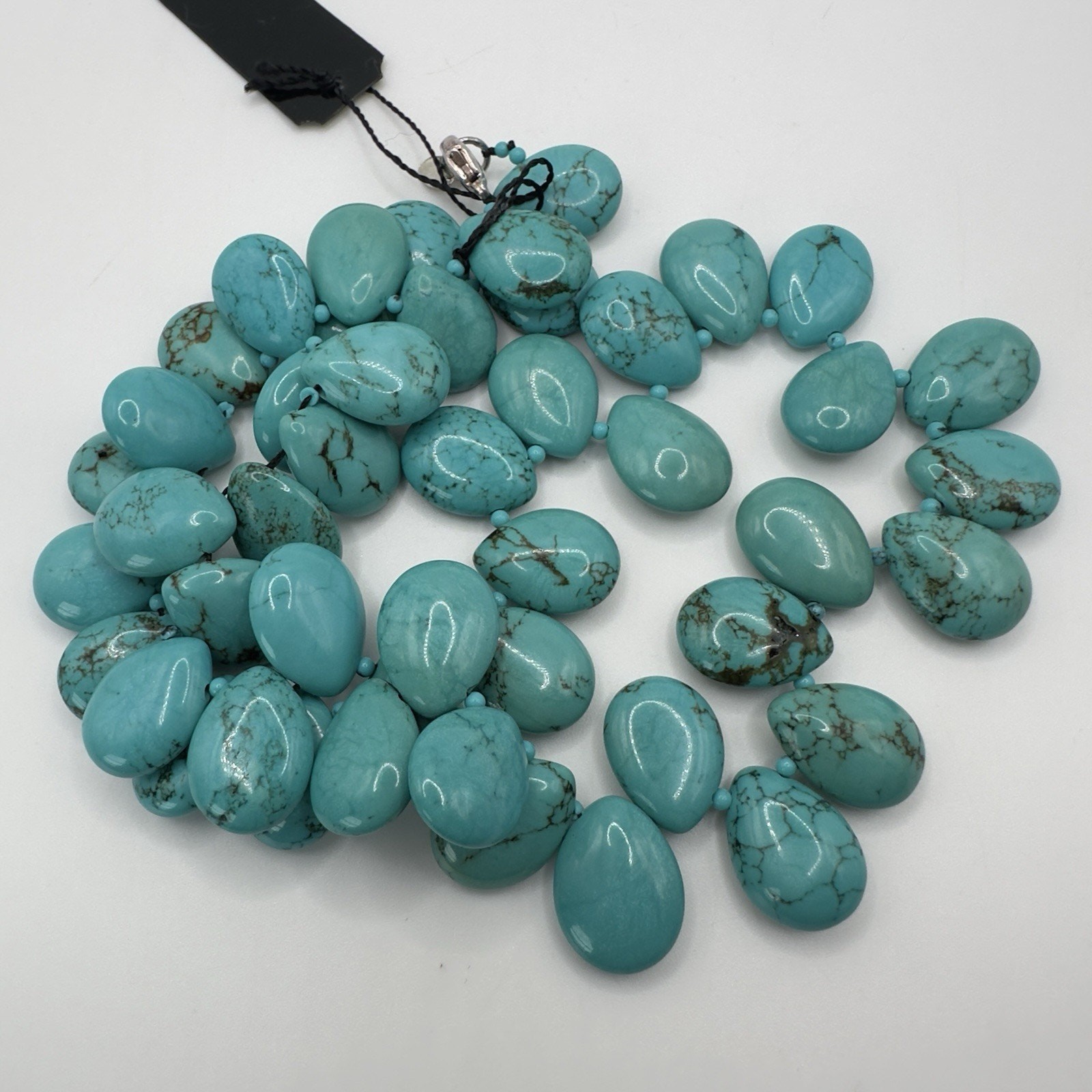 LUC Blue Stone Necklace 16″ Necklace Lucoral 925 Clasp
