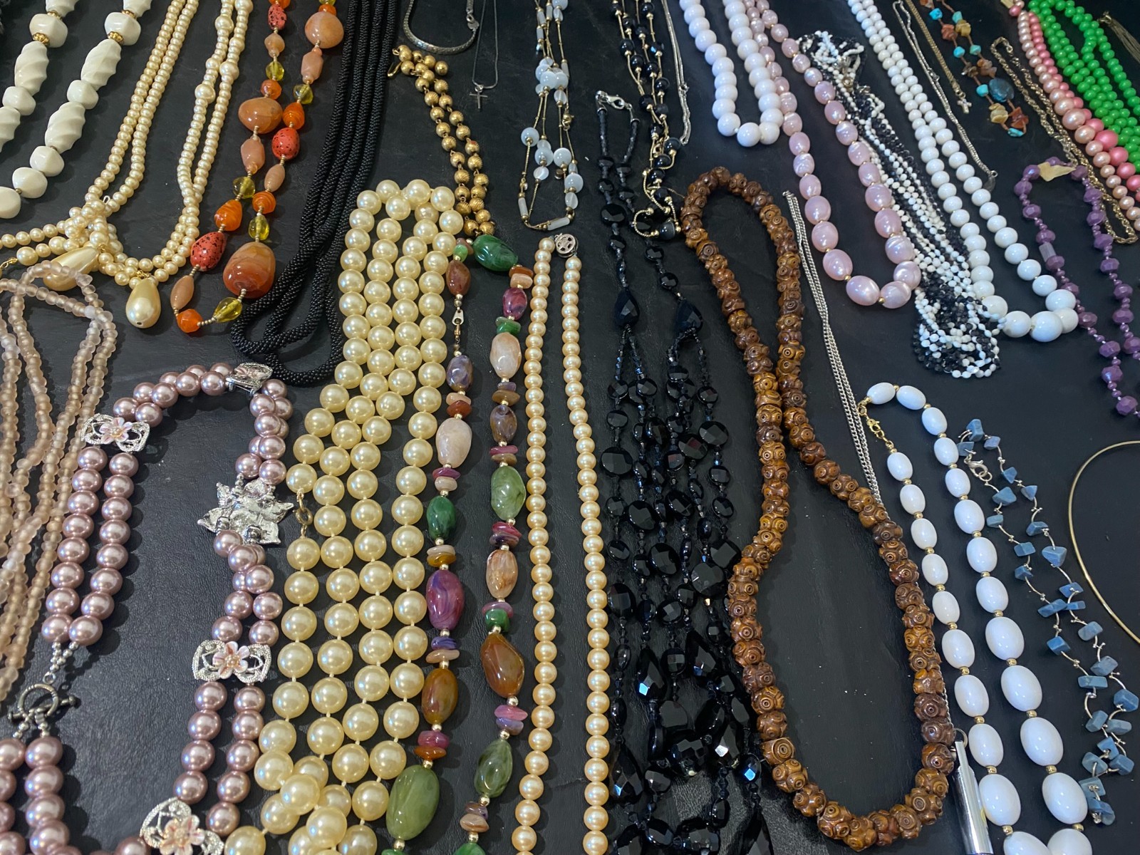 Necklace lot 55 necklaces jewelry pendant beaded chain mixed brands