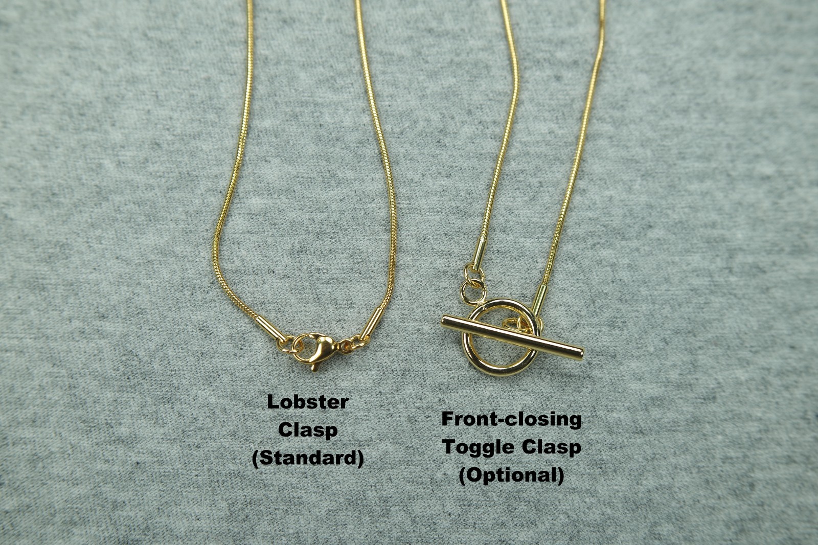 Snake Chain Gold Plated Stainless Steel 1.2mm Round any Length Made to Order