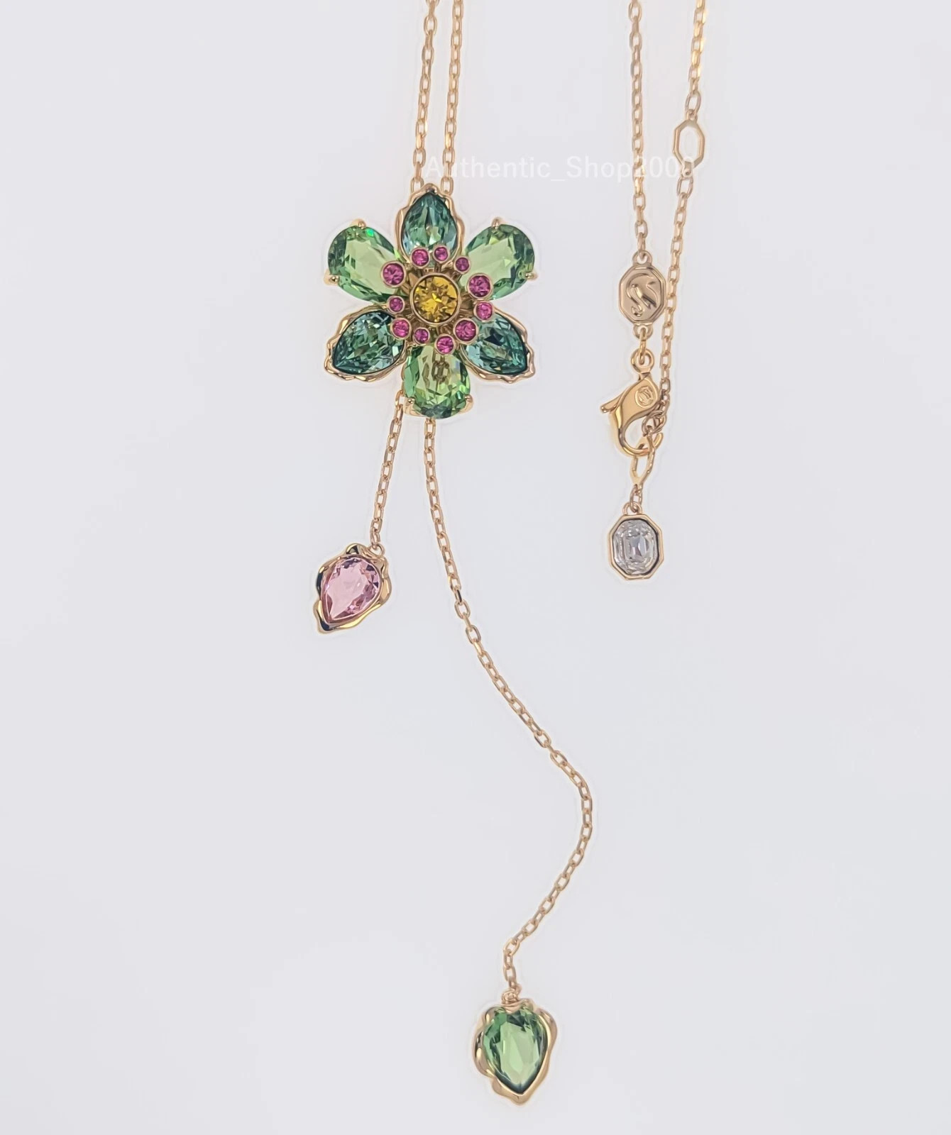 NEW 100% SWAROVSKI Multicolor Flower Idyllia Y Pendant Necklace 5717158