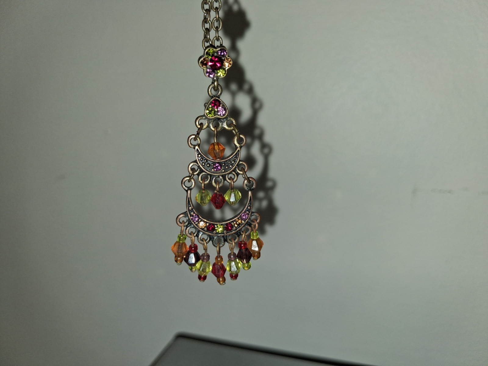 Vintage Premier Designs Jewelry Heather Boho Chandelier Necklace With Chain