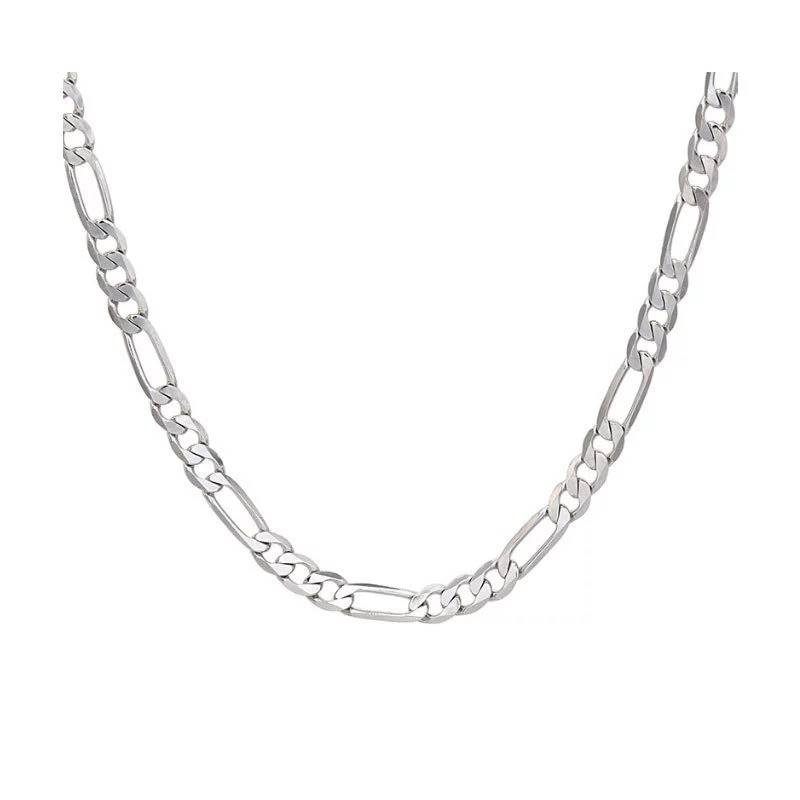 silver plated chain 50 cm 20 inch long very nice 5 mm custom by aquino jewelry
