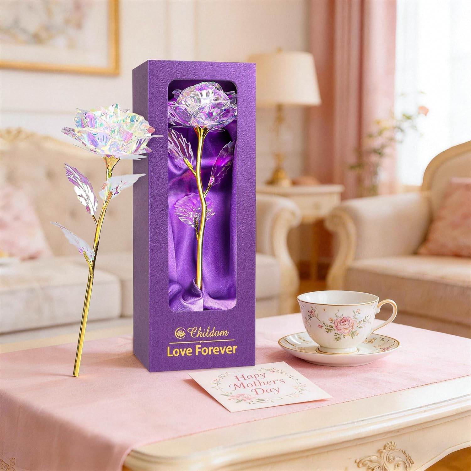 Everlasting Rainbow Rose Gift Box – Perfect for Mother’s Day & Special Occasions