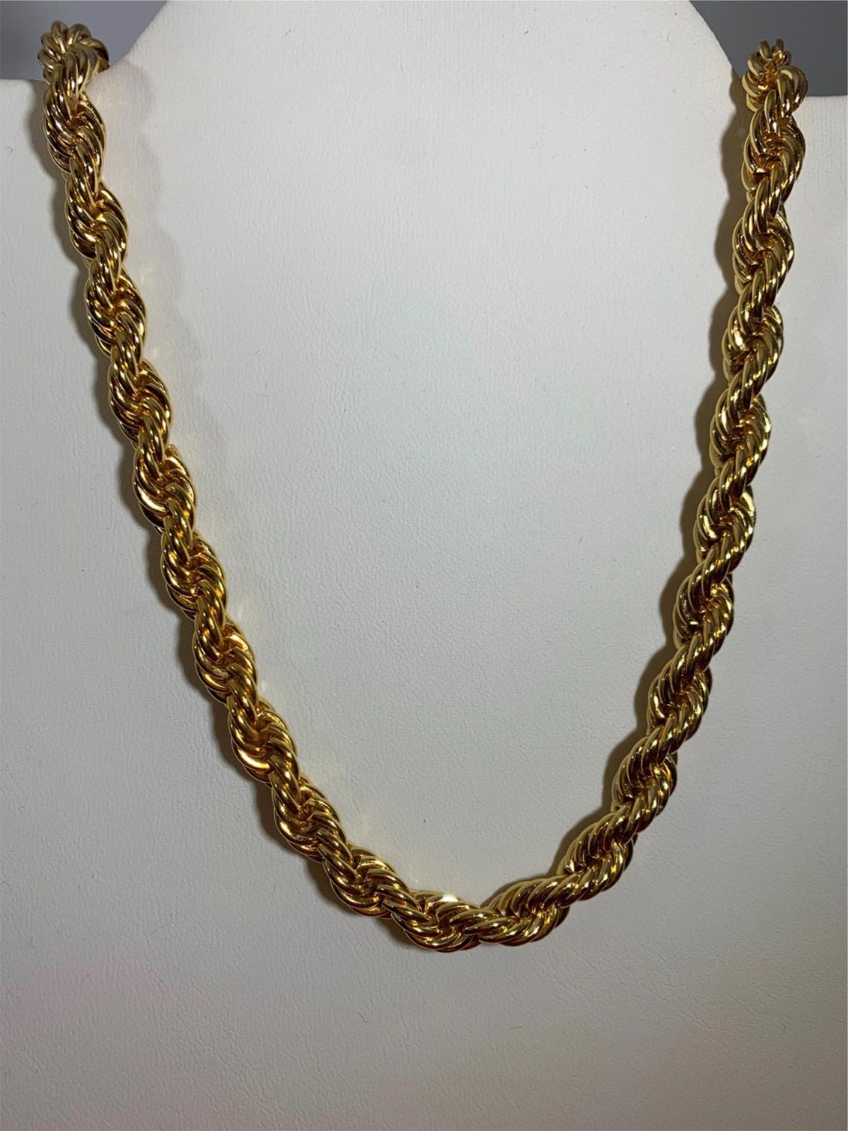 24″-36″ 14kt GOLD PLATED 7mm ROPE RUN DMC HIP HOP CHAIN NECKLACE