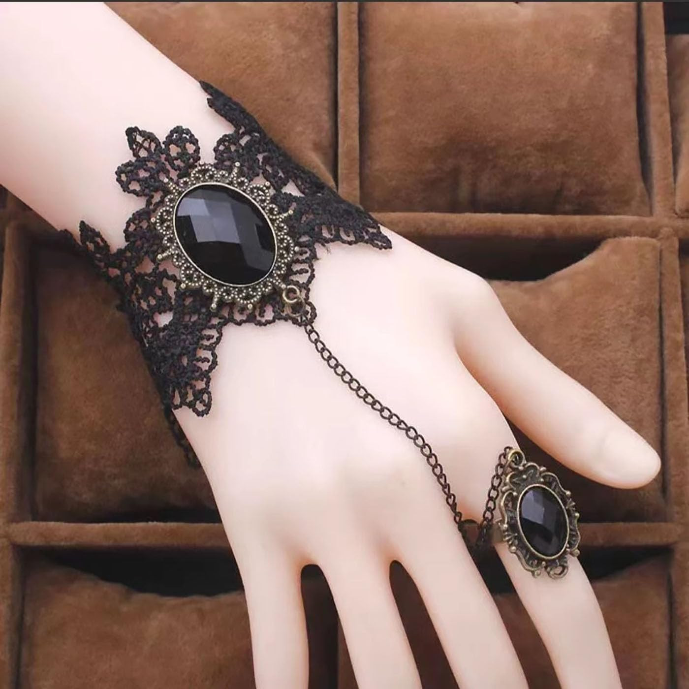 4PCS Black Choker for Women Black Lace Velvet Chocker Set Layered Classic Choker