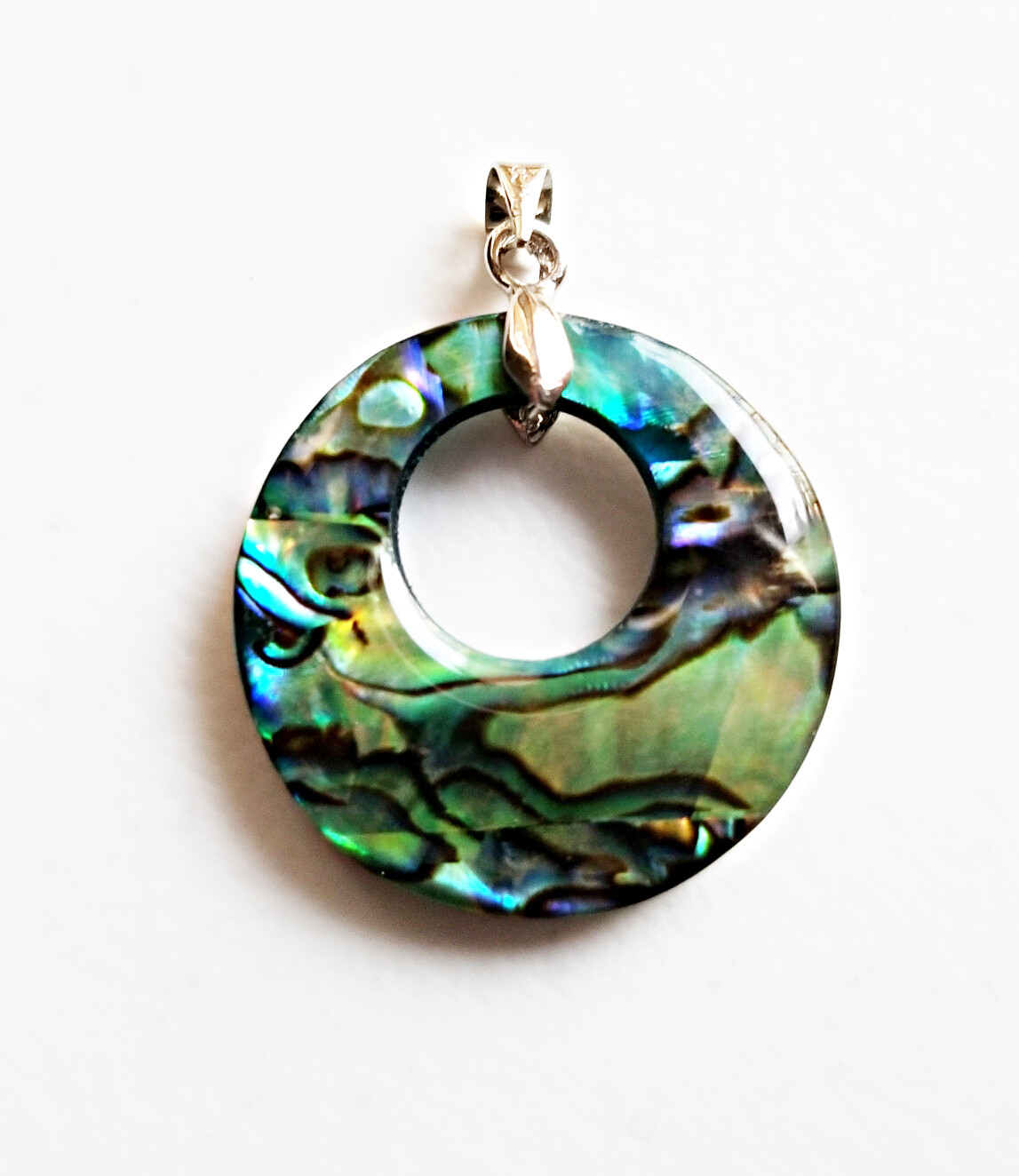 2.5 cm Double Layers Abalone Shell Pendant