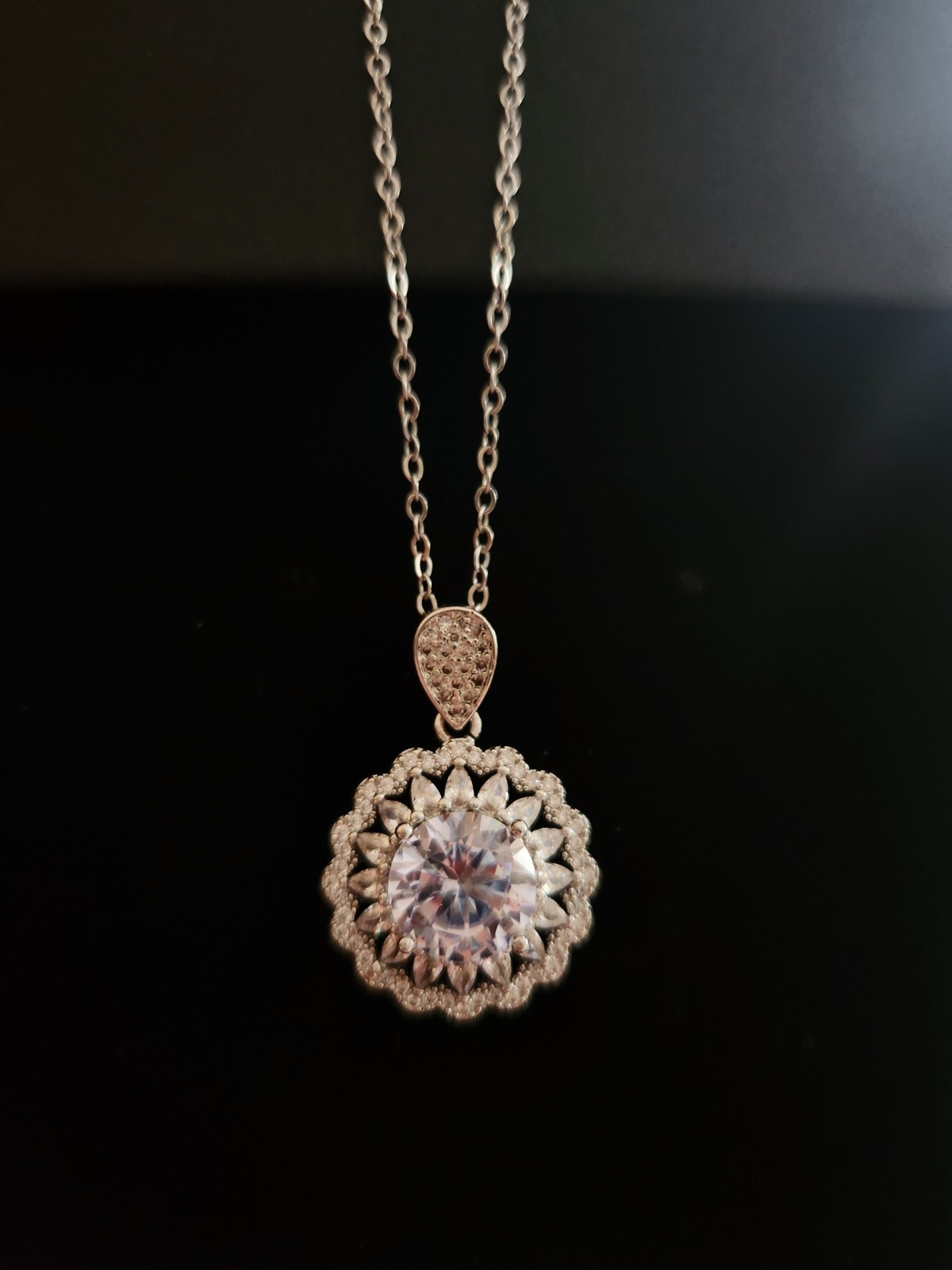 5 Carat Lab Created Diamond Necklace & Bracelet Set In 14k White Gold Plating