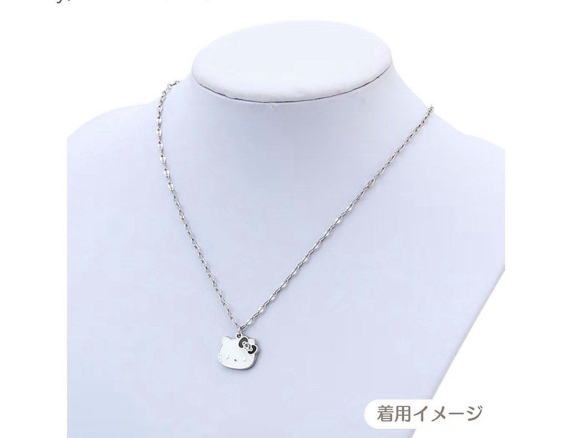 ✨🖤Sanrio Hello Kitty Necklace Set 2pcs I Love Hello Kitty Black🖤✨
