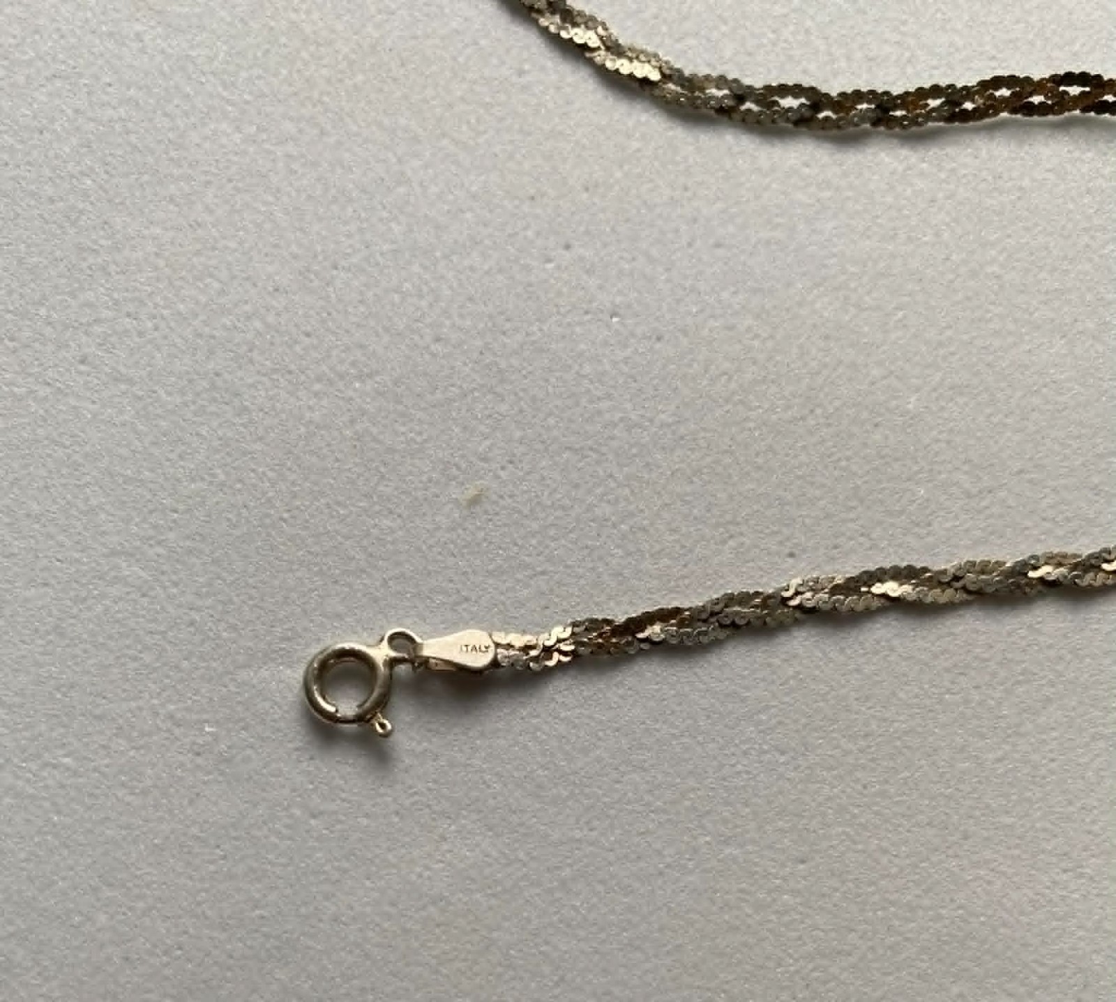 Vintage Signed Italy 925 Sterling Silver Braided Twist Chain Necklace