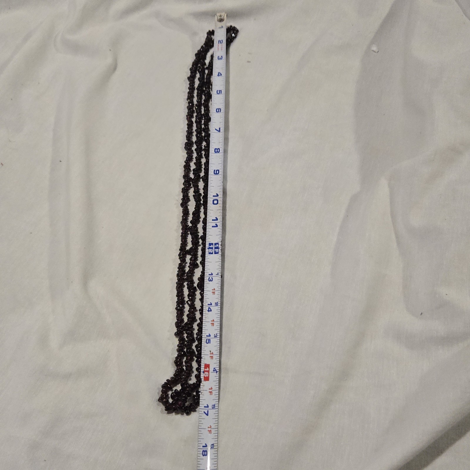 Lot of 2 Vintage Natural Garnet Chip Necklaces – Matching 17″ Strand Set Boho
