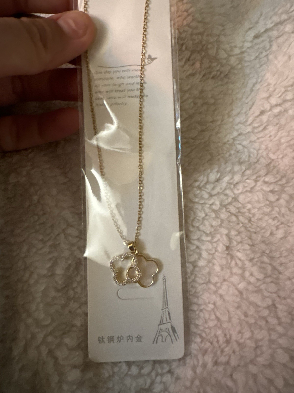 18k gold plated Necklace with Flower Charm