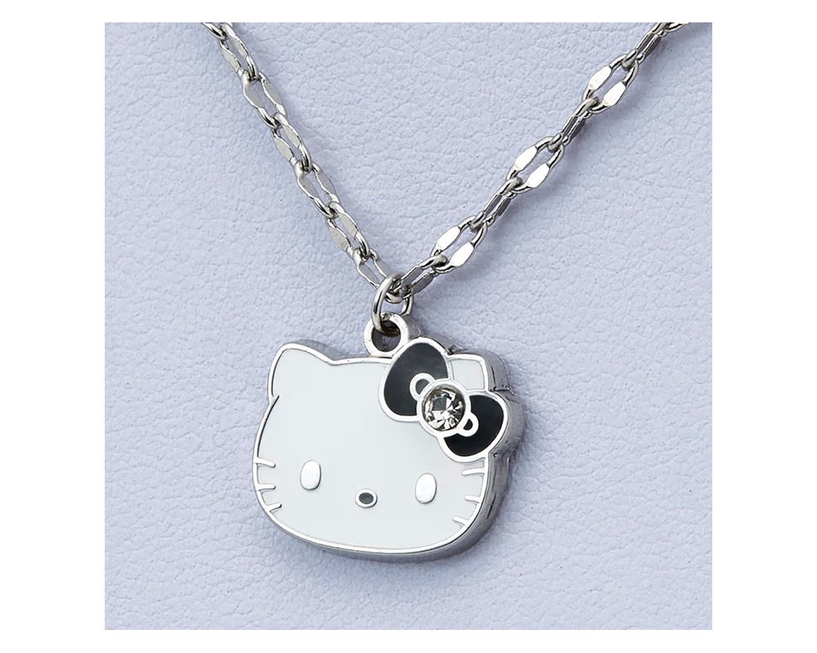 ✨🖤Sanrio Hello Kitty Necklace Set 2pcs I Love Hello Kitty Black🖤✨