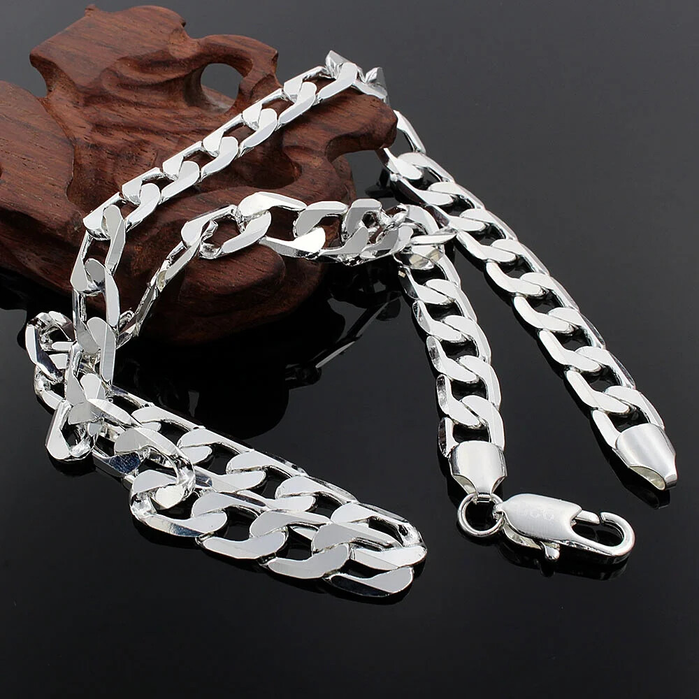 Special Offer Silver Color Necklace for men’s 20/24 Inches Classic 8MM Chain